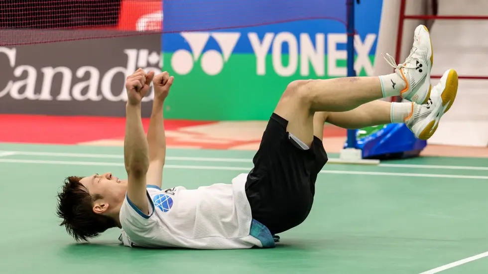 Okimoto beats Victor Lai in the Canada Open. Source: BWF